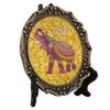 Shivika Polyresin Fridge Magnet Indian Decorated Elephant for Fridge Decor Come with Stand Decorative Plate view 1