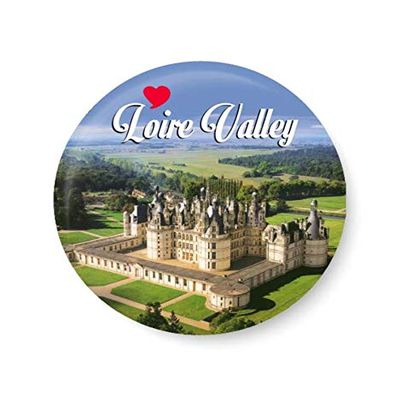 PEACOCKRIDE Love Loire Valley I Souvenir l Travel I Fridge Magnet (Metal, Multicolour, 75mm)
