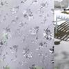 CVANU Privacy Window Film White Window Flower Frosting Film Window Sticker Opaque Window Frosted Vinyl Sheets for Front Door/Bathroom/Sidelight/Small Windows, 24''x75'' view 3