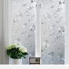 CVANU Privacy Window Film White Window Flower Frosting Film Window Sticker Opaque Window Frosted Vinyl Sheets for Front Door/Bathroom/Sidelight/Small Windows, 24''x72'' view 1