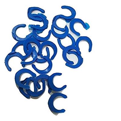 Wellon Blue Lock Clips For RO Push Fit Type Connectors - 3/8 inch (Pack of 30)
