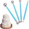 RKPM HOMES Fondant Tools Metal Ball Fondant Cake Decorating Sugarcraft Gumpaste Flower Modelling Mold 4pcs view 2