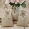 PRANSUNITA Jute Bags Gift Bags Pack of 10, Size 15 x 20 cm,Burlap Natural Jute, For Weddings,Functions, Parties, Baby Showers, Birthdays, Festivals or Any Occasion view 3