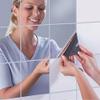 Wall decor ideas 3D Mirror Reflective Acrylic Stickers for Bathroom Interiors - 16 Pieces view 1