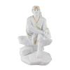 KRISHNAGALLERY1 Mrable Dust White Sai Baba Murti Statue for Pooja Sai Baba Murti Office Home Dcor Idol 6.5 Inches view 1