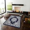 Braids Velvet Touch Chennile Multipurpose Carpet, Rug,dhurries (Navy Blue, 4.5 x 7) view 1