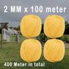 AZUKA Nylon Twine Rope Balls 2mm x 100 Yards - Pack of 4 (Golden Yellow) | Durable Utility Rope for Indoor & Outdoor Use | Ideal for Clothesline, Packing, Crafting, and More view 3