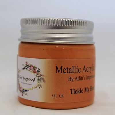 Tickle My Heart Metallic Acrylic Paint by Aditi's Impressions