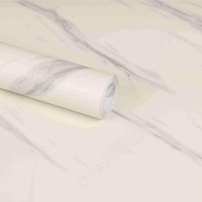 CVANU? White Granite Look Marble Gloss Film Vinyl Self Adhesive Counter Top Peel and Stick Door Wardrobe Desktop PVC Wall Papers Wall Decal (CV)382 12''x150''inch