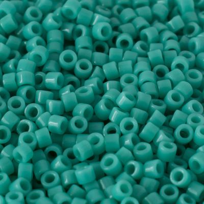 Miyuki Delica Bead 11/0, DB729 Opaque Turquoise Green 7.2 Gram, Imported Japanese Beads for Jewellery Making, Beading, Embroidery, Art and Craft