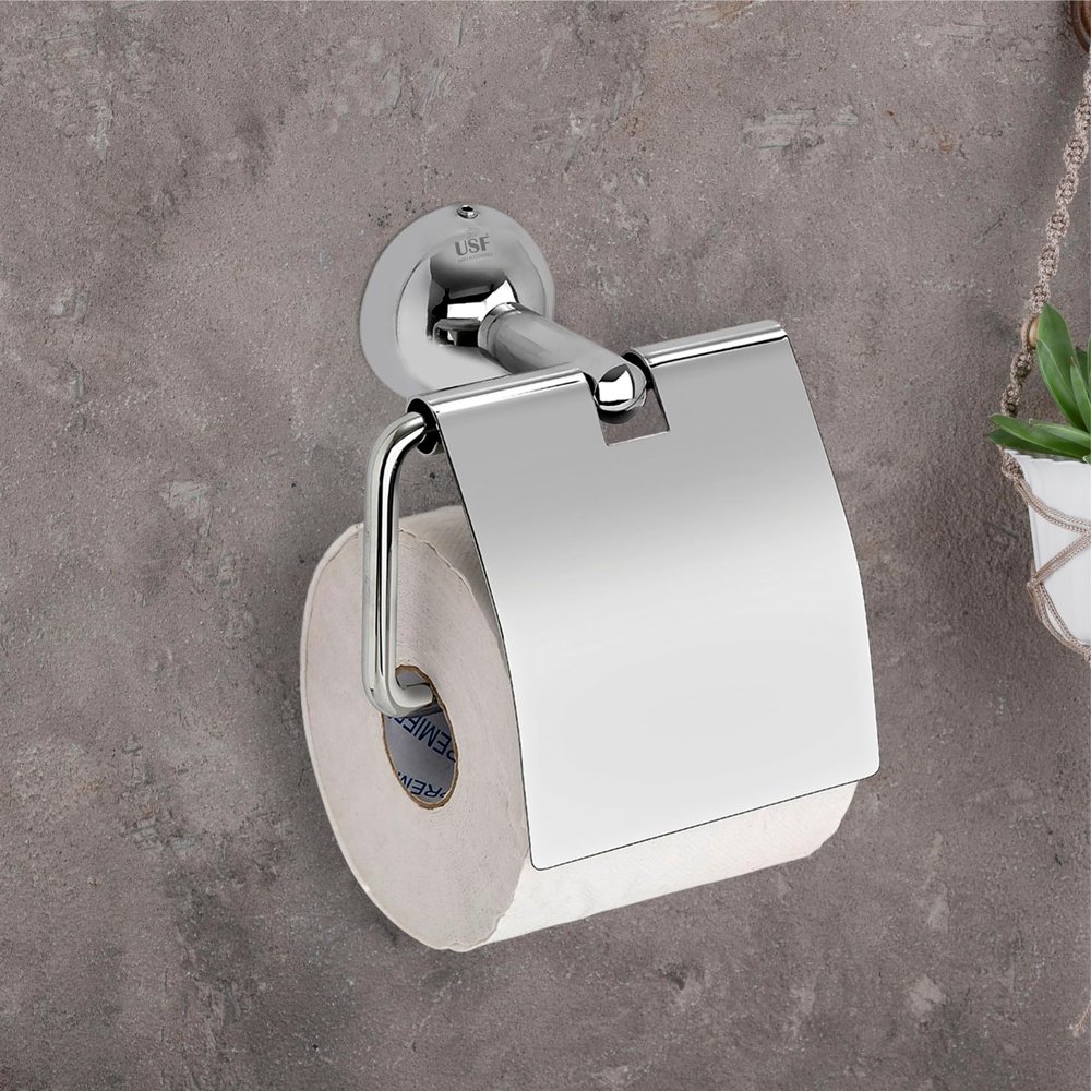 USF 304 Stainless Steel Toilet Paper Holder | Bathroom Roll Stand | Chrome Finish | Rust Resistant Design | Easy Wall Installation | Bath Accessories | 25 Years Warranty  Torin