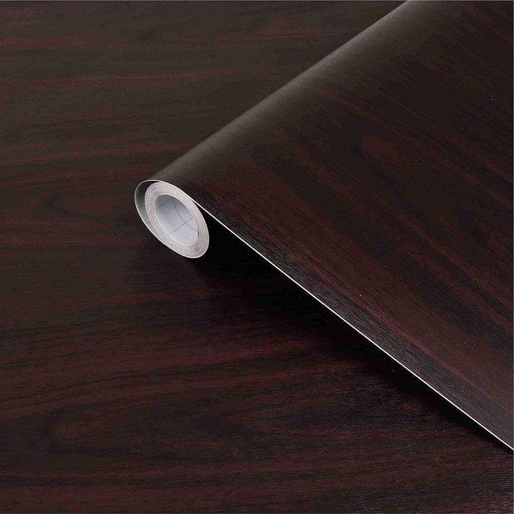 CVANU Self Adhesive Wood Grain Wallpaper Waterproof Old Furniture Vinyl Stickers Wooden Door Wardrobe Wall Papers Cv07 24''x100''inch