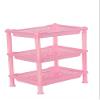 Arisers 3 - Layer Plastic Fruit and Vegetable Kitchen Basket/Storage Household Stand/Organizer for Kitchen_Pink view 2
