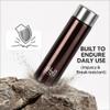 CELLO H2O Stainless Steel Water Bottle for Office & Daily Use 1000 ml, Brown | Single Wall Freezer & Fridge Safe, Lightweight & Stylish Leakproof Rustproof Steel Water Bottle for School, Gym & Travel view 4