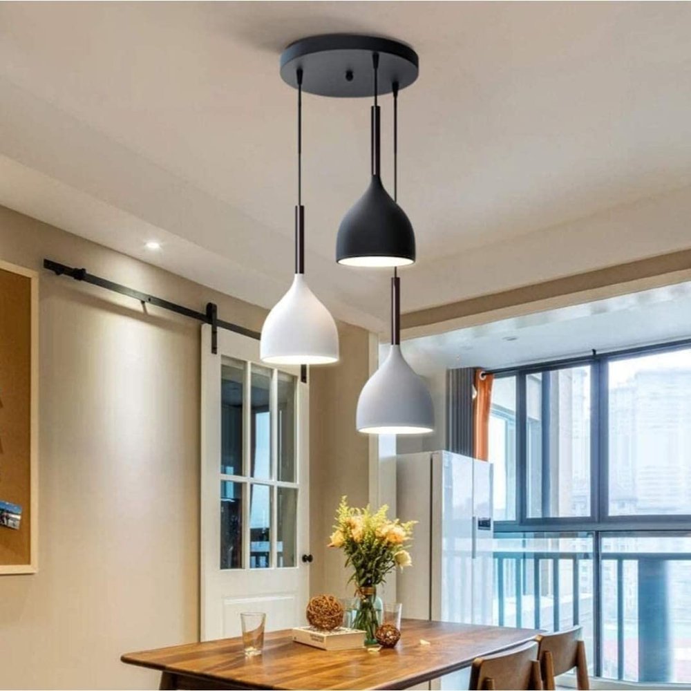 Lyse Decor Aluminum Hanging Light, Hanging Lamps for Bedroom, Restaurants, Cafe and Living Room