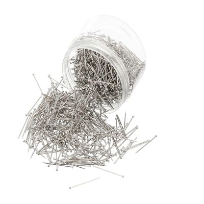 VARDHMAN 1000 pcs Steel Head Pins Nickel Plated for Dressmaking, Pag pin, Office Paper Pins, Florist Art & Craft, Jewelry Making 26 mm Silver