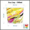 PARICOTT 100ml  200 Cups | Crayon Printed Paper Cups | Colorful Disposable Glasses for Tea, Coffee, Juice, Wine, Cocktails & Water | Ideal for Parties, Catering, Wedding, Events & Daily Use view 2