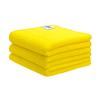 SOFTSPUN Microfiber Cleaning Cloths, 3pcs 40x40cms 340GSM Yellow! Highly Absorbent, Lint and Streak Free, Multi -Purpose Wash Cloth for Kitchen, Car, Window, Stainless Steel, Silverware. view 1