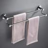 Plantex Stainless Steel Dual Towel Rod/Towel Bar for Bathroom/Towel Hanger/Stand/Bathroom Accessories (24 Inch - Chrome Finish) - Pack of 1 view 1