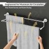 Plantex Stainless Steel Dual Towel Rod/Towel Bar for Bathroom/Towel Hanger/Stand/Bathroom Accessories (24 Inch - Chrome Finish) - Pack of 1 view 2