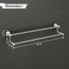 Plantex Stainless Steel Dual Towel Rod/Towel Bar for Bathroom/Towel Hanger/Stand/Bathroom Accessories (24 Inch - Chrome Finish) - Pack of 1 view 3