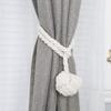 MODERN HOMES Cotton Hand-Knotted Curtain Tiebacks (White, Standard) - Set of 2. view 2