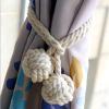 MODERN HOMES Cotton Hand-Knotted Curtain Tiebacks (White, Standard) - Set of 2. view 3