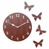 Sehaz Artworks Wooden Wall Clock for Living Room Stylish Latest | Wall Watch for Home | Designer Wooden Butterflies | Analog Clocks for Home Clocks 10 Inch Brown view 1