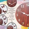 Sehaz Artworks Wooden Wall Clock for Living Room Stylish Latest | Wall Watch for Home | Designer Wooden Butterflies | Analog Clocks for Home Clocks 10 Inch Brown view 3