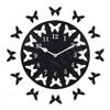 Sehaz Artworks Black Wall Clocks for Bedroom | Wall Clock for Living Room | Designer Wooden Butterflies Clocks for Home/Wall Decor 10 Inch view 1