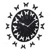Sehaz Artworks Black Wall Clocks for Bedroom | Wall Clock for Living Room | Designer Wooden Butterflies Clocks for Home/Wall Decor 10 Inch view 2