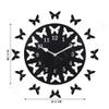 Sehaz Artworks Black Wall Clocks for Bedroom | Wall Clock for Living Room | Designer Wooden Butterflies Clocks for Home/Wall Decor 10 Inch view 4