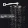 Steadfast| Ultra Slim Shower 6 X 6 Stainless Steel 304 Grade + 15 Inch Heavy Square Shower Arm 18 Ghz + Square Flange Complete Set view 2
