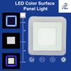 DMT 6 Watt (3+3) Square Double LED Surface Panel Side 3D Effect Light (White & Blue, 10.5 X 10.5 cm ). view 3