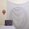 Silver Ombre Mandala Tapestry Unique Collection by Textile export creations Creations, Hippie Wall Hanging Tapestries,Twin Mandala Tapestry Wall Hanging,Throw Bedspred view 2