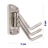 PROMIXO Premium Stainless Steel 3 Pin (Pack of 4) Cloth Hanger Wall Mounted Bathroom Cloth Hanger,Coth Wall Hook,Door Hooks Rail for Hanging Keys,Clothes,Towel. view 3