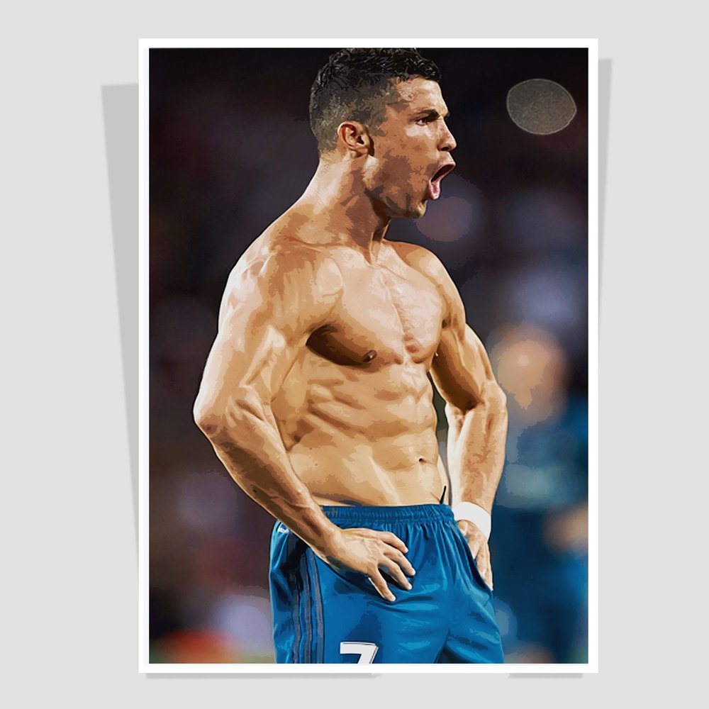 Art Bundle Cristiano Ronaldo Poster for room,home. Wall decals and paintings collection to grace any place.(12 x 18 inch)