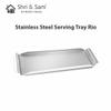 Shri & Sam Stainless Steel Serving Tray, 39.5cm, Rio Silver view 2