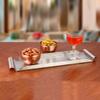 Shri & Sam Stainless Steel Serving Tray, 39.5cm, Rio Silver view 3