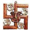 Prince Home Decor & Gifts Multicolour Handmade Decorative Feng Shui Metal Pan Leaf Hanging Metal Ganesh Ji Statue (Copper) view 1