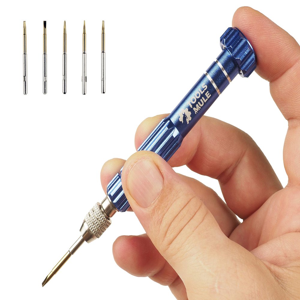 DIY Crafts 2 Pcs 5-in-1 Eyeglass Repair Kit, Small Precision Jewelers Screwdriver Set, PS4 Screw Driver, Pocket Screwdriver (Pack Of 2 Pcs) (Colour Shade 9, Random)