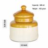 Pure Source India Ceramic Pickle Jar - 500 ml, 1 Piece, Multicolor view 2