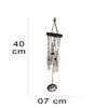 Ryme Vastu/Feng Shui Combo of Golden and Silver Color Wind Chimes with Yin Yang Printed on 5 Rods for Good Luck view 3