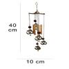 Ryme Metal Wood Bamboo Ceramic Wind Chime (40 x 10 cm, Multicolour) view 3