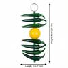 Salvus App SOLUTIONS Vastu Feng Shui Aluminium Wall Hanging Showpiece Nimbu Mirchi Latkan Nimbu Mirch Wall Hanging Nimbu Mirchi Door Hanging3*1.3 * 8.5 inch nimbu mirchi Hanging view 2