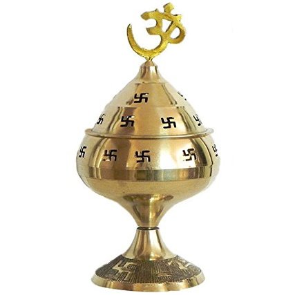 Ankita Gemstones Brass Akhand Diya with Cover Big Size