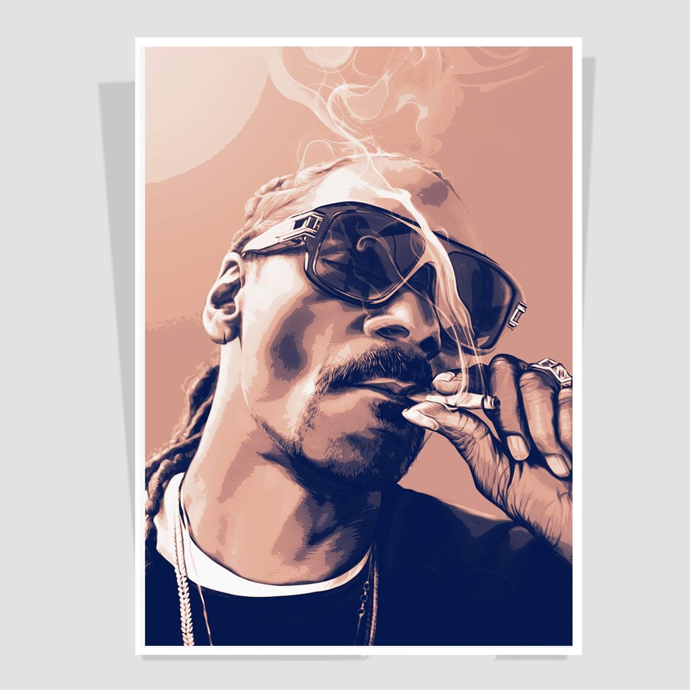 Art Bundle Snoop Dogg Rapper Singer Celebrity Style Decorative Poster
