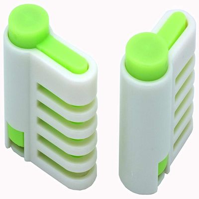 SYGA Set of 2 DIY Cake Slicer, Stratification Auxiliary, Bread Slice, Toast Cut, 5 Layers Leveler Slicer, Kitchen Fixator Tool(Green)