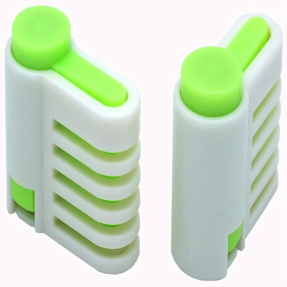 SYGA Set of 2 DIY Cake Slicer, Stratification Auxiliary, Bread Slice, Toast Cut, 5 Layers Leveler Slicer, Kitchen Fixator Tool(Green)