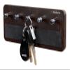 Madhuran MDF Wood Wall Hanging Small Key Holders Racks Stand 5 Hooks (Matte, Wenge) / Home Office Antique Stylish Multiple Organizer Unique Aesthetic Craft Wooden Tray view 1